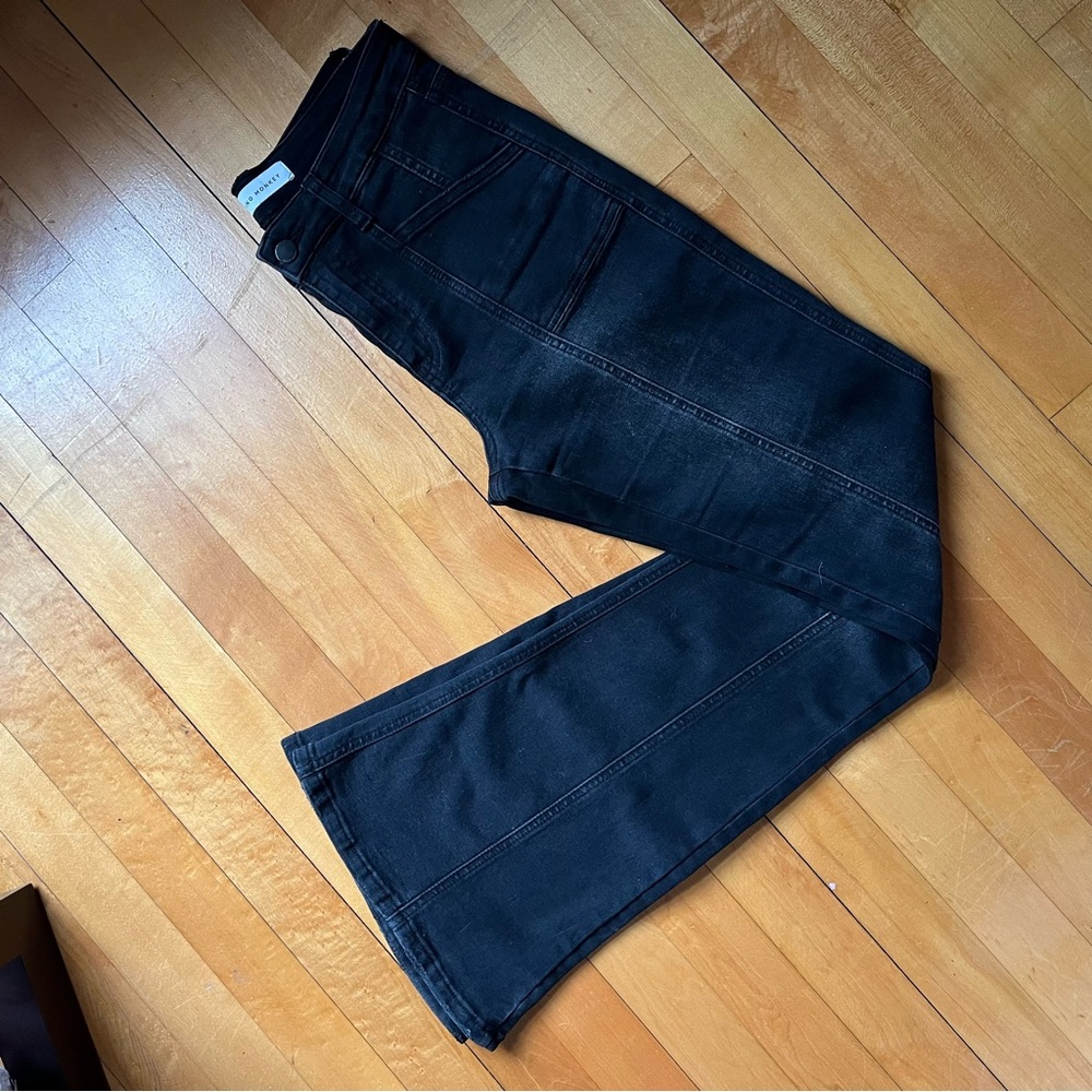 Flying Monkey Black Denim Flare Jeans Size 26